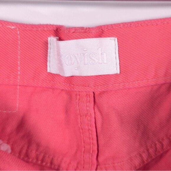 NWT BOYISH The Toby Straight Jeans Pretty Pink Tapered High Waist Button Fly 26 - Picture 8 of 16